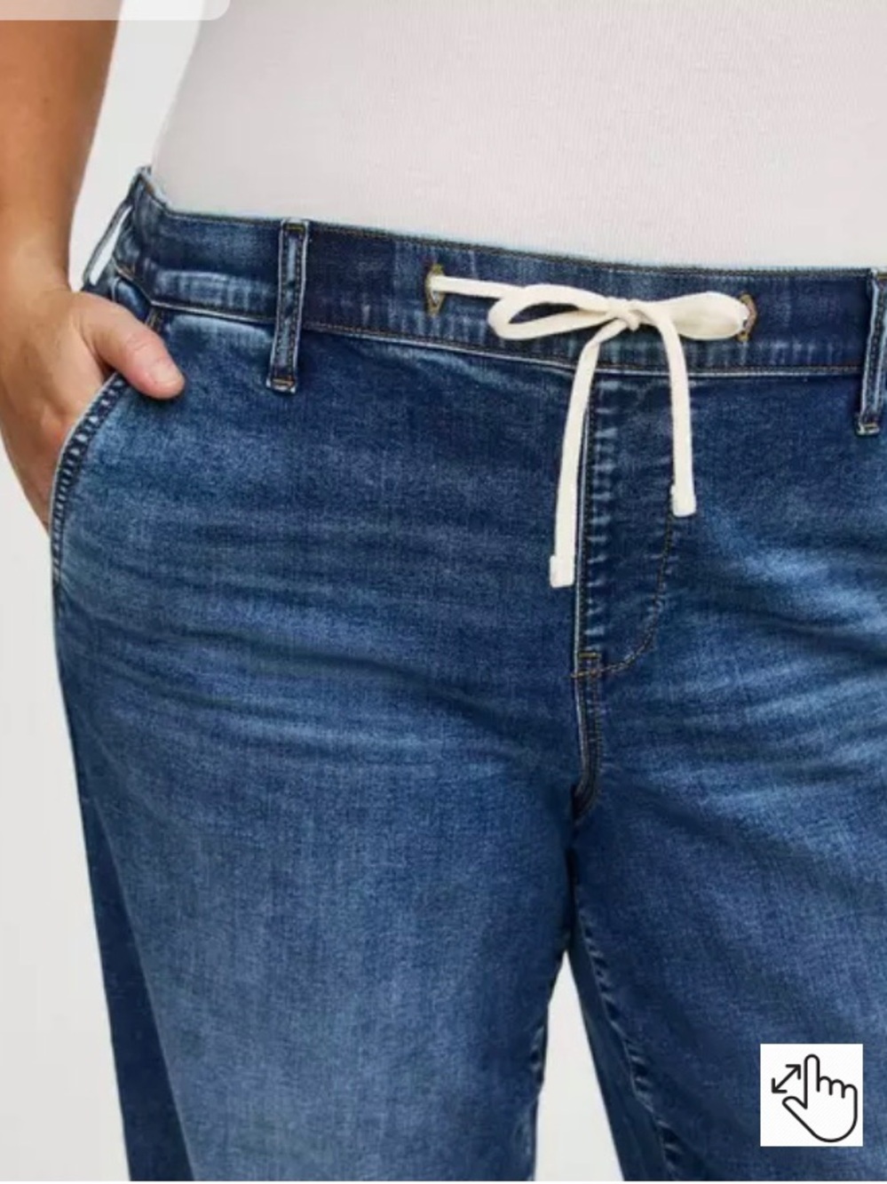torrid Crop Weekend Mid-Rise Wide-Leg Jean - Picture 5 of 10